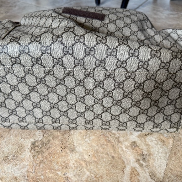 Gucci Beige and Brown Monogram Diaper Bag